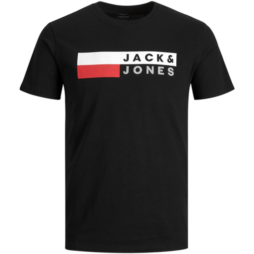 Textil Homem T-Shirt mangas curtas Jack & Jones 12158505 JJECORP LOGO TEE SS O-NECK NOOS PLS BLACK PLAY 4 Preto