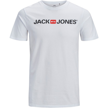 Textil Homem Ganhe 10 euros Jack & Jones 12184987 JJECORP LOGO TEE SS CREW NECK NOOS PLS WHITE Branco