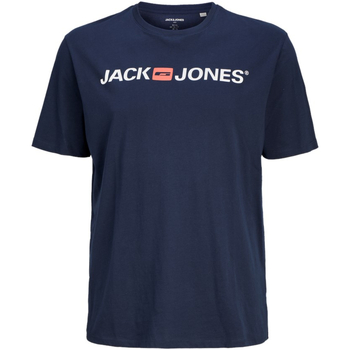 Textil Homem T-Shirt mangas curtas Jack & Jones 12184987 JJECORP LOGO TEE SS CREW NECK NOOS PLS NAVY BLAZER Azul