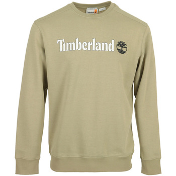 Textil Homem camisolas Timberland Linear Logo Crew Neck Bege