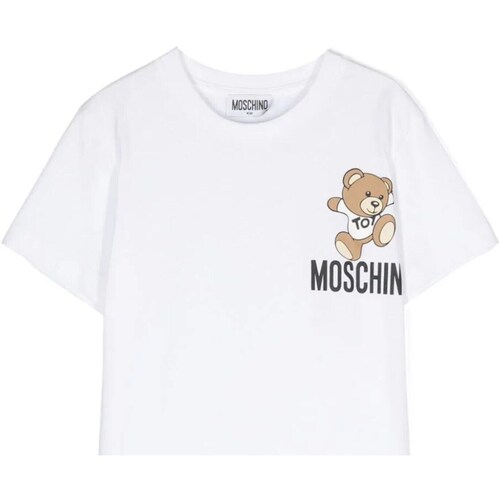 Textil Rapaz Top 5 de vendas Moschino HUM04KLAA02 Branco