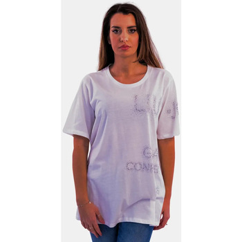 Textil Mulher T-shirts e Pólos Liu Jo TA4138-JS923 Marfim