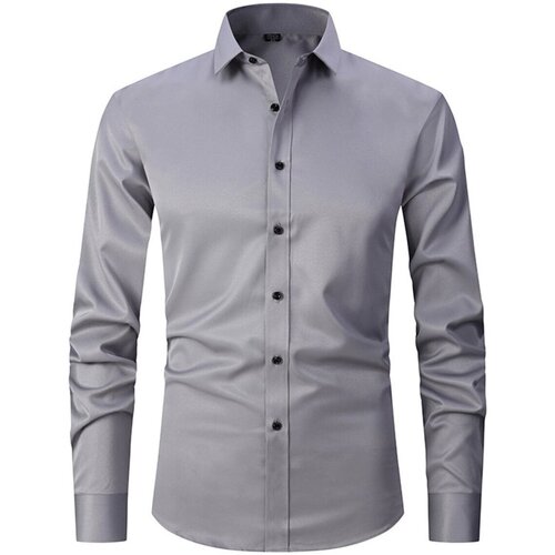Textil Homem Camisas mangas comprida Esea 2-728 Cinza