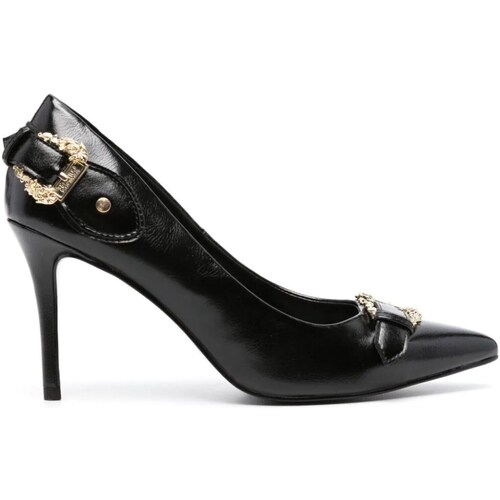 Sapatos Mulher Escarpim Versace JEANS Smocked-cotton Couture 75VA3S56-71570 Preto