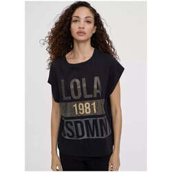 Textil Mulher T-shirts e Pólos Lola Casademunt LS2415041-00N-2-1 Preto