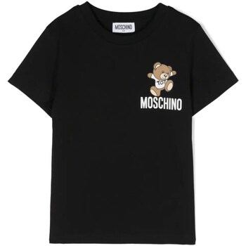 Textil Rapaz T-shirt mangas compridas Moschino HUM04KLAA02 Preto