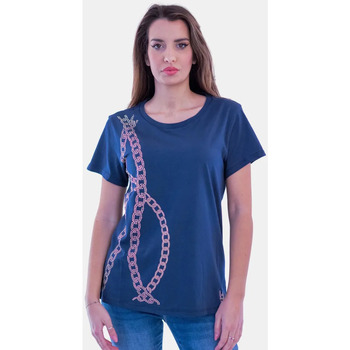 Textil Mulher T-shirts History e Pólos Liu Jo TA4197-J6040 Azul Escuro