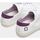 Sapatos Mulher Sapatilhas Date W401-HL-VD-IP - HILL LOW VINT.COLORED-WHITE PURPLE Branco