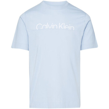 Textil Homem T-Shirt mangas curtas Calvin Logo Klein Jeans 00GMS4K190 Marinho