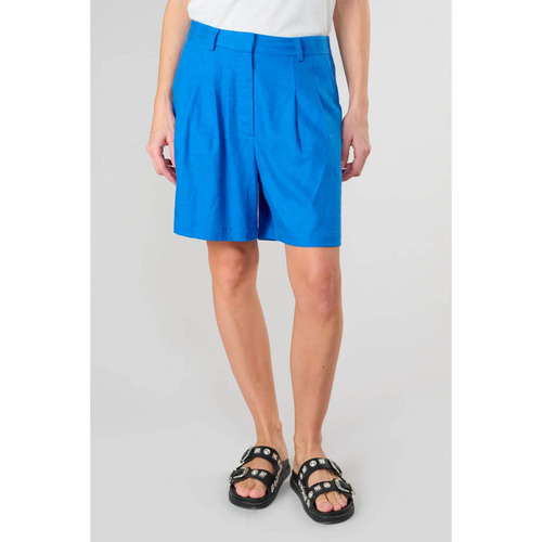 Textil Mulher Shorts / Bermudas Pelos / Plumasises Calções POLALY Azul