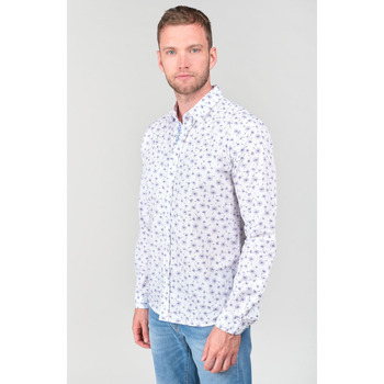Textil Homem Camisas mangas comprida Franjas / Pompons Camisa DABIS Branco
