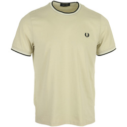 Textil Homem T-Shirt mangas curtas Fred Perry Twin Tipped Bege