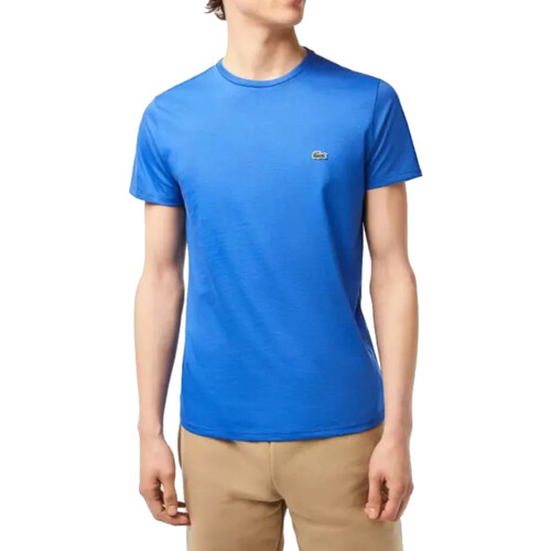 Textil Homem T-Shirt mangas curtas Lacoste with TH6709 Azul