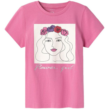 Textil Rapariga T-shirt à col ras du cou x Raf Simons avec broches sur le devant Name it  Violeta