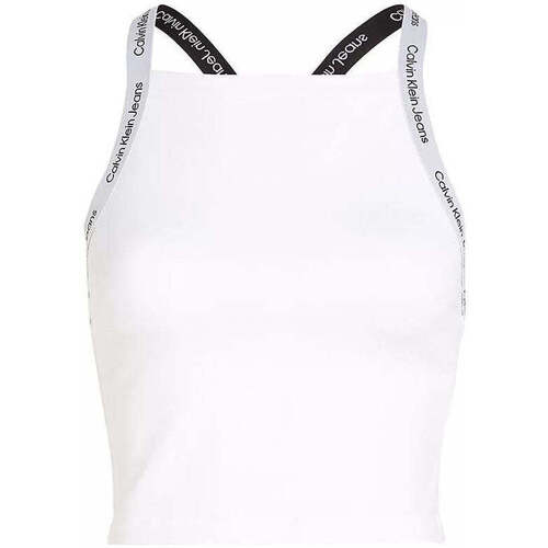 Textil Mulher T-shirts e Pólos Calvin Klein Jeans J20J223110-YAF-1-31 Branco