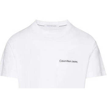 Textil Homem T-shirts e Pólos Calvin Klein Jeans J30J324671-YAF-1-1 Branco