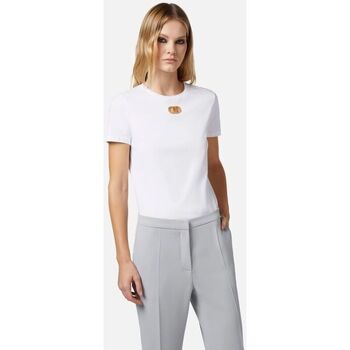 Textil Mulher T-shirts e Pólos Elisabetta Franchi MA52N41E2-270 Branco