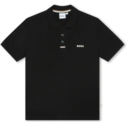 Textil Rapaz T-shirt mangas compridas BOSS J50705 Preto