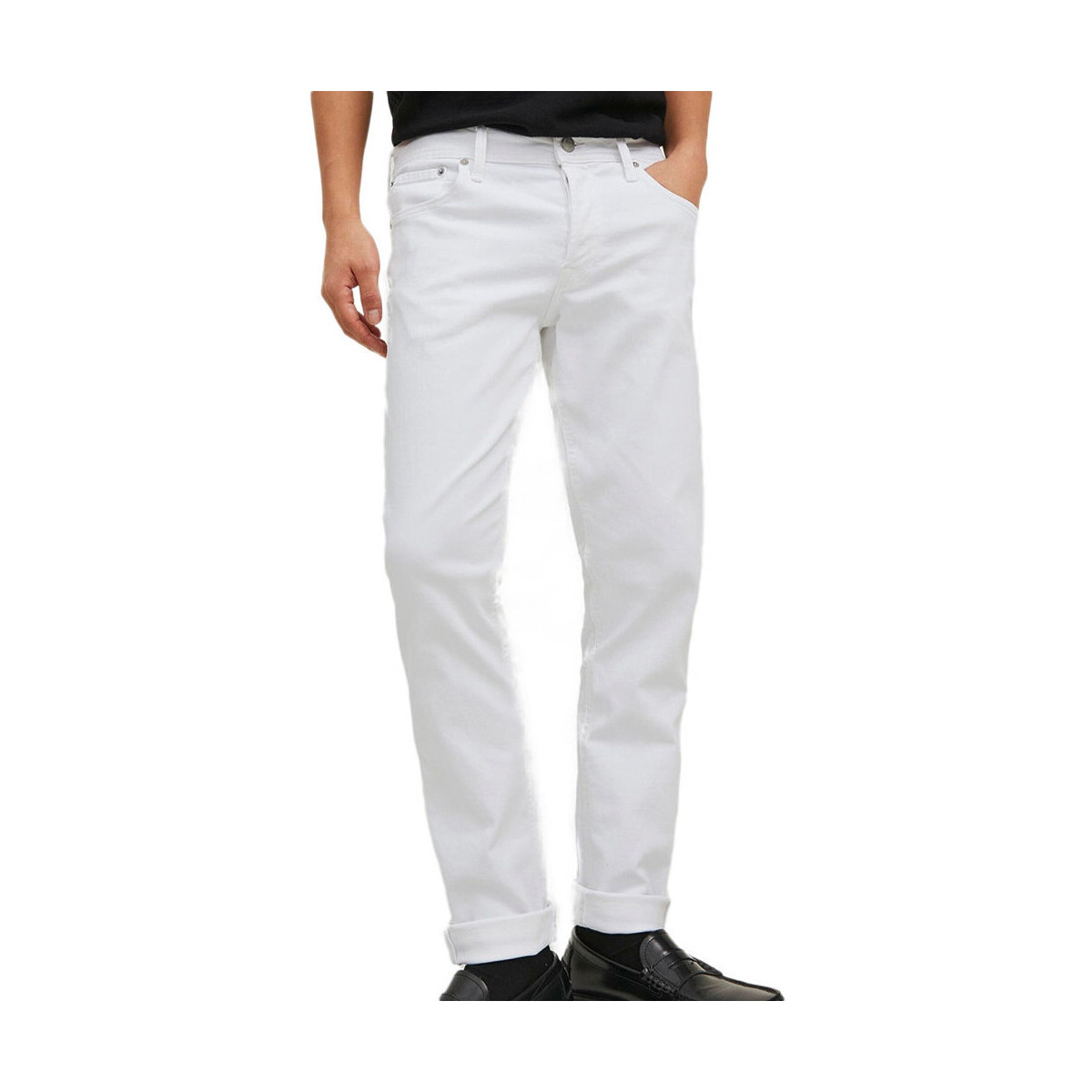 Textil Homem Calças Jeans Jack & Jones  Branco