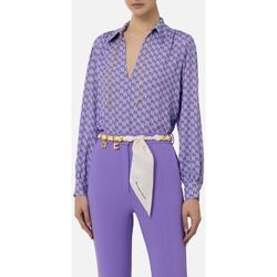 Textil Mulher camisas Elisabetta Franchi CAS3041E2-BX9 Violeta