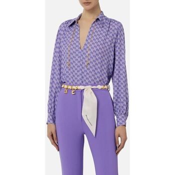 Textil Mulher camisas Elisabetta Franchi CAS3041E2-BX9 Violeta