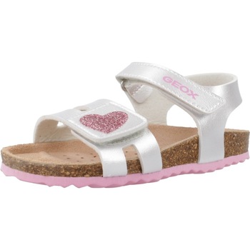 Sapatos Rapariga Sandálias Geox B SANDAL CHALKI GIRL Branco