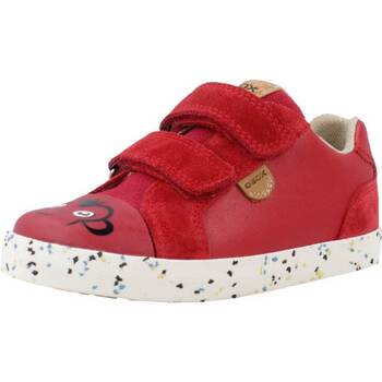 Sapatos Rapaz Sapatilhas Geox B.C NAPPA + SUEDE Vermelho