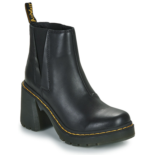 Sapatos Mulher Escarpim Dr. Martens Martens '1460' Leather Ankle Boots Preto