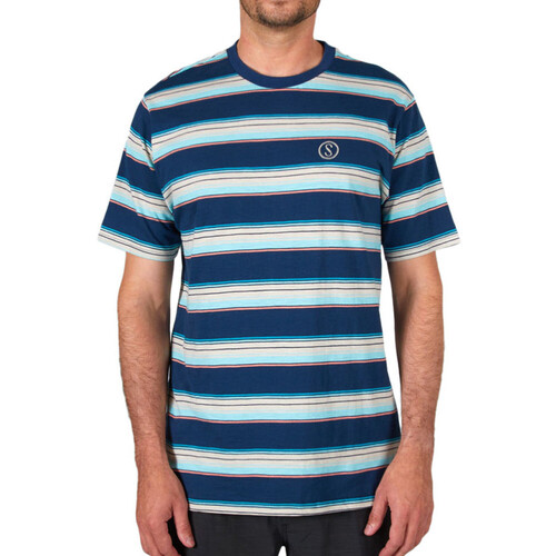 Textil Homem Kort Ärm T-Shirt Tech Salty Crew  Azul