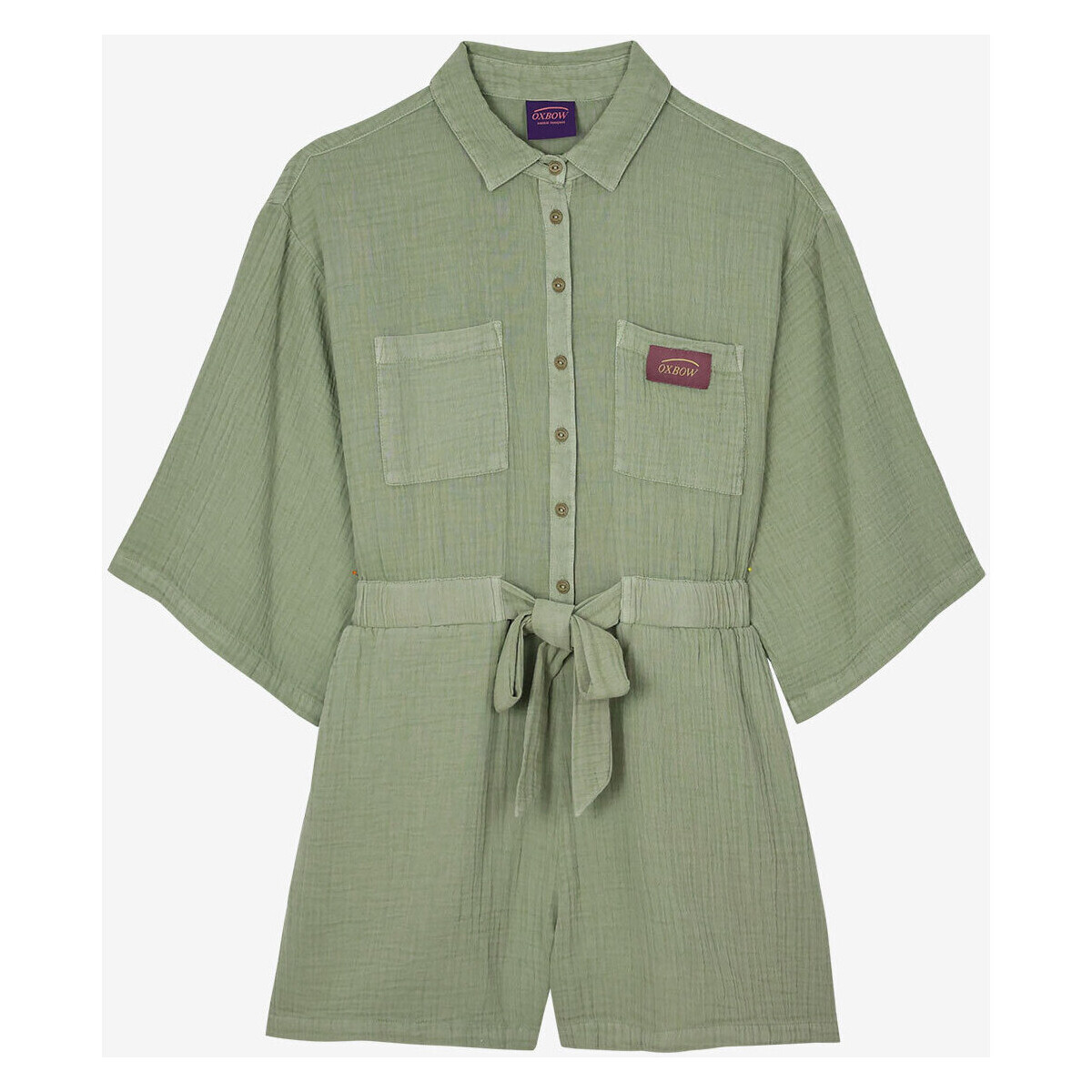 Textil Mulher Shorts / Bermudas Oxbow Combishort OTAHI Verde