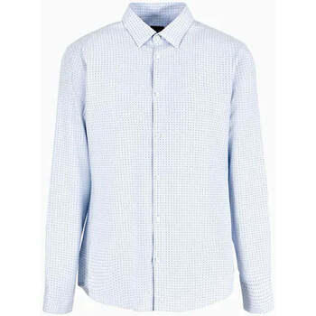 Textil Homem Camisas mangas comprida Emporio Armani 3DZC37ZN4MZ65BE-3-1 Azul
