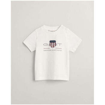 Textil Rapaz T-shirts Oakport e Pólos Gant Kids 505187-110-1-12 Branco