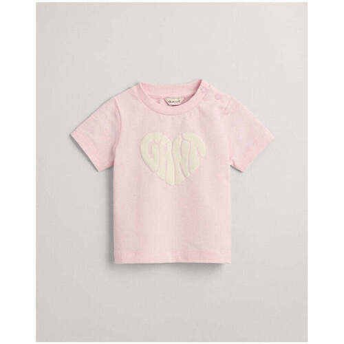 Textil Rapariga T-shirts Oakport e Pólos Gant Kids 505189-655-9-12 Rosa