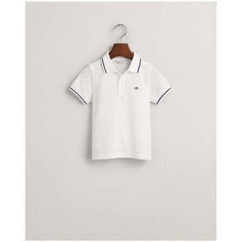 Textil Rapariga T-shirts e Pólos Gant Kids 802548-110-1-17 Branco