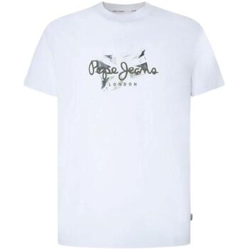 Textil Homem T-Shirt mangas curtas Pepe brend JEANS  Branco