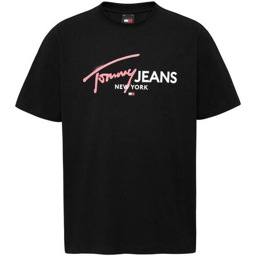 Textil Homem T-Shirt mangas curtas Tommy Jeans  Preto