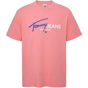 Textil Homem T-Shirt mangas curtas Tommy Jeans  Rosa