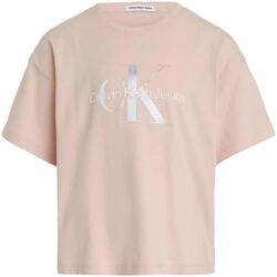 Textil Rapariga T-Shirt mangas curtas KOSTUUM Calvin Klein Jeans  Rosa