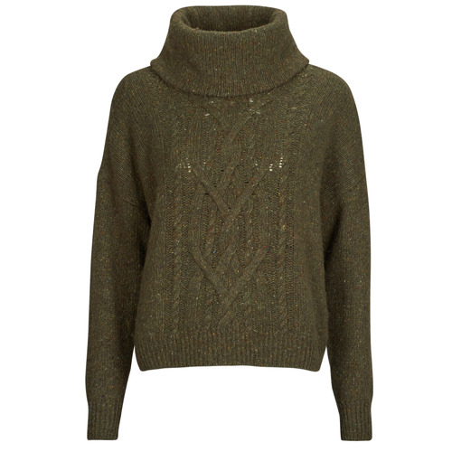 Textil Mulher camisolas Lauren Ralph Lauren CAISYN-LONG SLEEVE-PULLOVER Cáqui