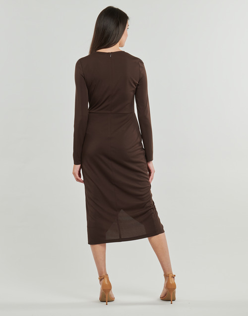 Lauren Ralph Lauren SABLISE-LONG SLEEVE-DAY DRESS Castanho