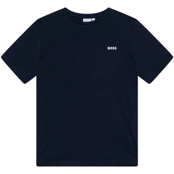 Textil Rapaz Ss Cn-knit Shirts-t-shirt BOSS J25P23 Azul