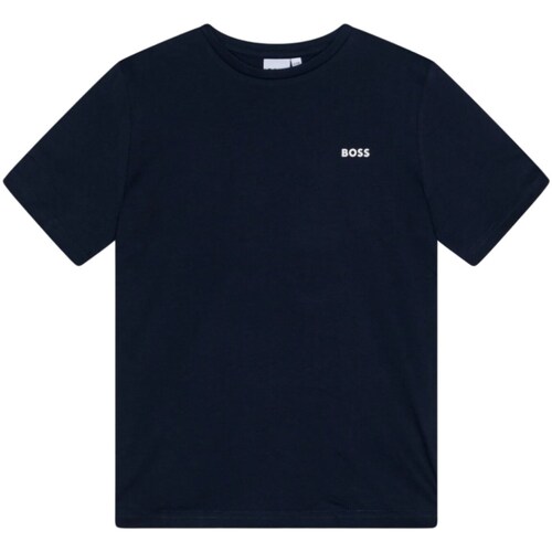 Textil Rapaz T-shirt mangas compridas BOSS J25P23 Azul