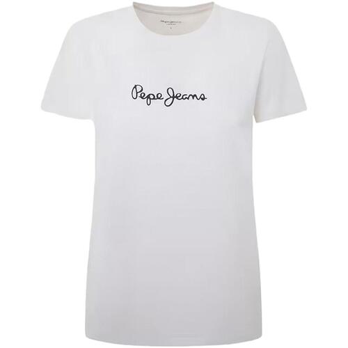 Textil Mulher T-shirts e Pólos Pepe JEANS Shadow  Branco
