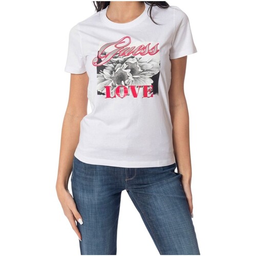 Textil Mulher T-shirts e Pólos Guess W4GI17 I3Z14 Branco