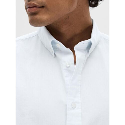 Selected 16092564 SLIMRICK-POPLIN-LIGHT BLUE Azul