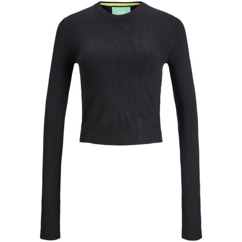Textil Mulher turtleneck knitted sweater Jjxx 12224416 VALENTINA-BLACK Preto