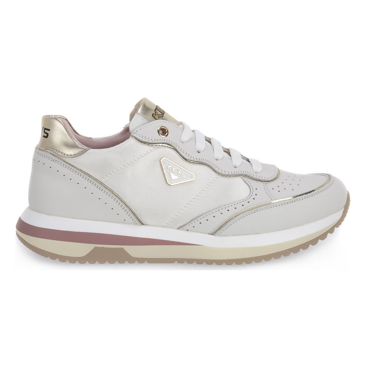 Sapatos Mulher Sapatilhas Keys SERENA WHITE GOLD Branco