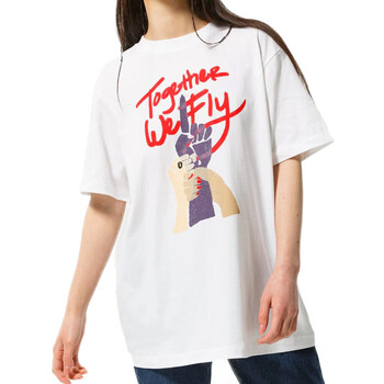Textil Mulher T-shirts e Pólos Nike top  Branco