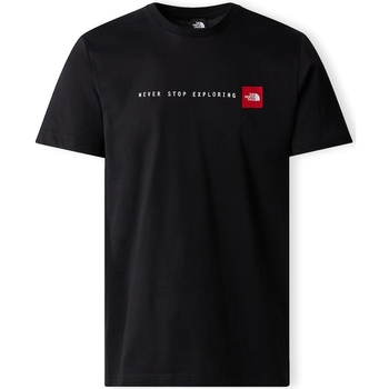 Textil Homem T-shirts e Pólos Tipo de biqueira T-Shirt Never Stop Exploring - Black Preto