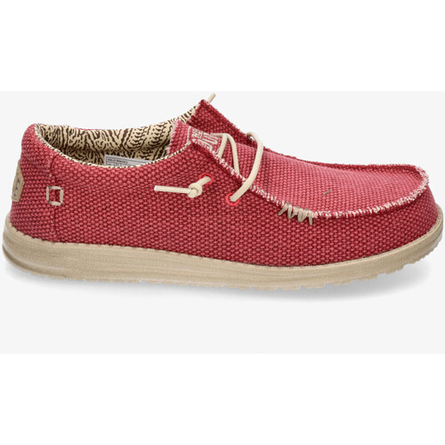 Sapatos Homem Wally Grip Moc Loafers De Lã Dude WALLY BRAIDED Vermelho